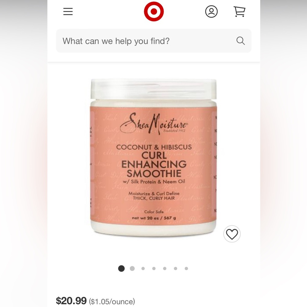 SheaMoisture Curl Enhancing Hair Smoothie Coconut & Hibiscus